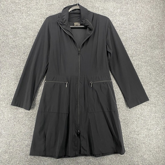 Spirit Dresses & Skirts - Spirit House Dress Womens XS Black Tunic Full Zip Long Sleeve Utility Classic